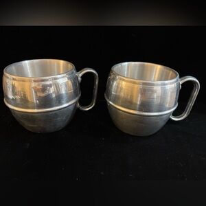 Pair of Vintage German Barrel Mugs